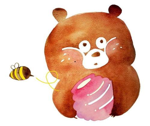 小熊吃瓜动图,可爱瞬间引网友热议